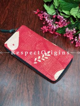 Marvelous Passport Holder Zipper Pouch Handcrafted with Tribal Mirrorwork; 8 X 4 Inches; RespectOrigins.com