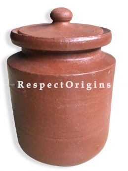 Toxic-Free & Hand-Seasoned Clay Bharani (Storage Jars)-Pr-50222-70448