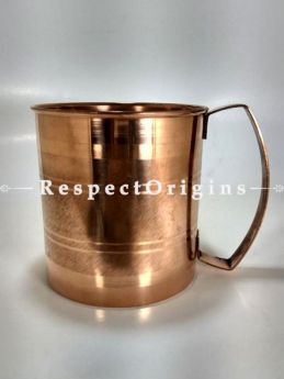 Set of 2 Copper Mug Inside Nickel, Hammered Design, Beer Moscow Mule Mug Cup, Barware; RespectOrigins.com