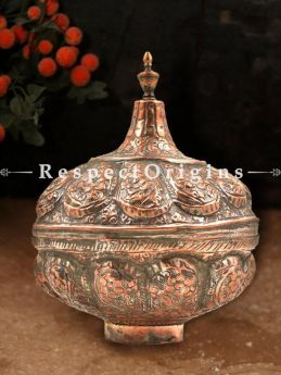 Buy Copper Candy Bowl with Dome Lid At RespectOrigins.com