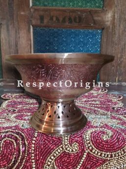 Buy Round Copper Serving Dish, Fruits or Snack Bowl; Handcrafted Copper At RespectOrigins.com