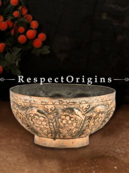 Buy Copper Handmade Decorative Flower Bowl At RespectOrigins.com