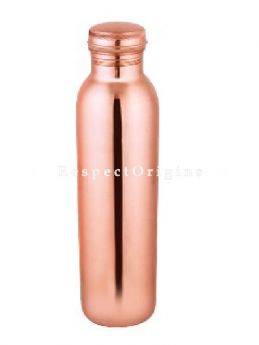 Copper Water Bottle Plain Mirror Finish ; 1 lts; RespectOrigins.com