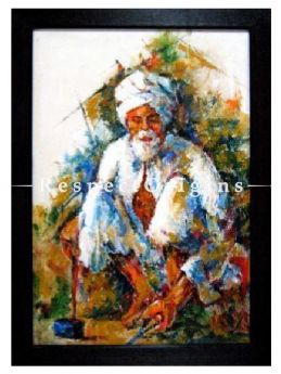 Buy Oil & Acrylic Colors|Handcrafted|Canvas|The Old Man Paintings