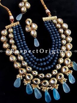 Traditional Multilayered Meenakari  Neckace with Attractive Earrings; RespectOrigins.com