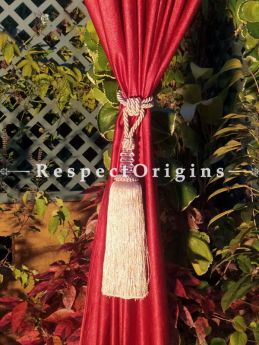 Buy Beige Silken Curtain Tie-Back Pair; 29 X 2 Inches  at RespectOrigins.com