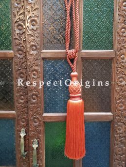 Buy Orange Silken Curtain Tie-Back Pair; 25 X 2 Inches  at RespectOrigins.com