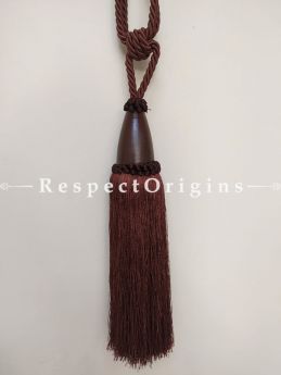 Buy Pair Of Dark Brown Silken Curtain Tie-Back; 25 X 2 Inches  at RespectOrigins.com