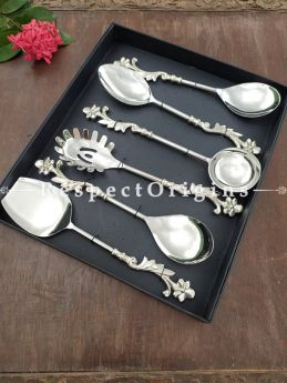Stainless Steel Spoon Latest Design Designer Serving Spoon Set of 5