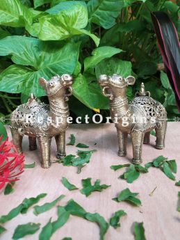 Handmade Brass Tribal Bastar Dhokra art Camel; 5 Inches; RespectOrigins.com