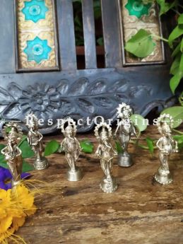 Celebration Ganesha Musician Figurines in Dhokra; RespectOrigins.com