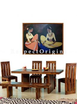 Buy Dining Table With 4 Chairs And 1 Bench; Wood At RespectOrigins.com