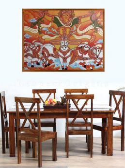 Buy Phoebe Rustic Dining Table With 6 Chairs; Wood At RespectOrigins.com