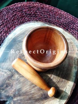 Buy Elegant Natural Wood Mortar And Pestle; Handmade At RespectOrigins.com