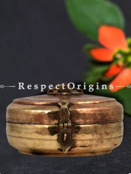 Buy Finely Engraved Design Brass Roti Box, Collectibles, Keepsake Box, Round At RespectOrigins.com