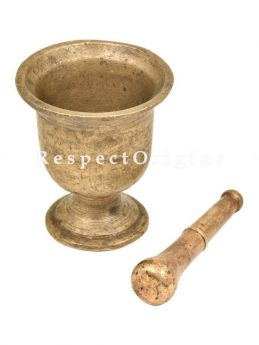 Buy Footed Urn Shaped Solid Brass Mortar and Pestle At RespectOrigins.com