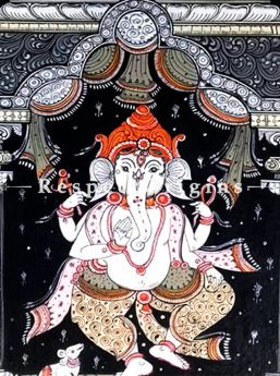 Buy Gajakarna Pattachitra Katha Gajakarna Pattachitra Painting Canvas Large Vertical Folk Art of Odisha 19x13; RespectOrigins.com