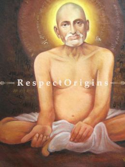 Gajanan Maharaj Painting - 24In x 30In; Oil On Canvas