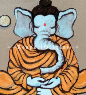 Buy Ganapati - Ganesha Painting - Acrylic Color On Paper - 8 X 8 At RespectOrigins.com
