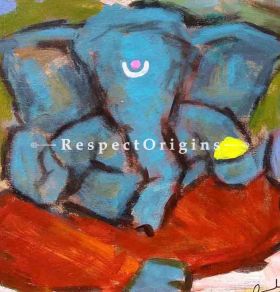 Buy Kapila - Ganesha Painting - Acrylic Color On Paper - 8 X 8 At RespectOrigins.com