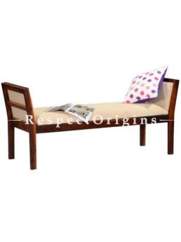 Buy Contemporary Bench in Solid Wood; White Cushion. At RespectOrigins.com