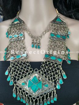 incredible Blue Stone and Silver Necklace, RespectOrigins.com