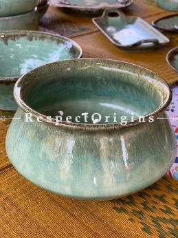 Handmade Khurja Pottery Handi/Earthen Pot for Cooking; RespectOrigins.com
