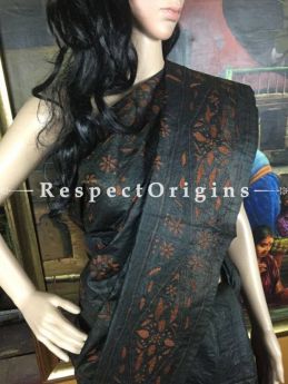 Buy Grey Silk Kantha Saree at RespectOrigins.com