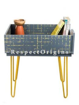 Buy Grey Wood and Iron Storage Table At RespectOrigins.com