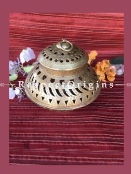 Buy Round Brass Navratri Garba Lamp; Hammered Brass Candle Holder or Akhand Diya At RespectOrigins.com