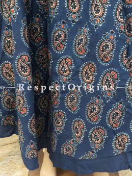 Buy Hand Block Printed Cotton Long Skirt; Blue at RespectOrigins.com