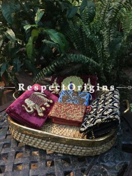 Buy Vintage Hand Braided Cane Tray or Basket with brass edgings and handles.|RespectOrigins