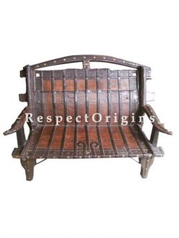 Buy Hand Carved Antique Finish Brown Wooden Sofa At RespectOrigins.com