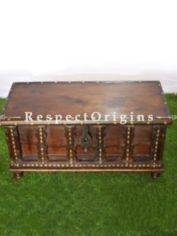 Buy Hand Carved Brown Vintage Finish Wooden Boxor Trunk At RespectOrigins.com