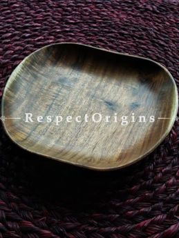 Buy Hand Carved Natural color Wooden Apple Shape Serving Platter At RespectOrigins.com