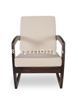 Buy Handcrafted Rocking Chair in Sheesham Wood With White Cushion At RespectOrigins.com