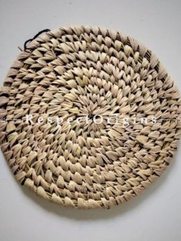 Handcrafted Set of 4 coasters; Natural; Sabai Grass; RespectOrigins.com