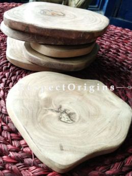 Set of 6 Coasters; Vintage looking Wooden Coaster; Handmade; RespectOrigins