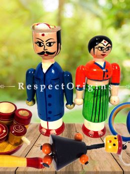 Buy Joker, Keychain and Kitchen Set; Channapatna Toys; Safe and non-toxic Colors At RespectOrigins.com