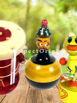 Buy and Drum; Channapatna Toys; Safe and non-toxic Colors At RespectOrigins.com