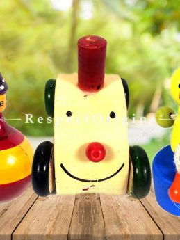 Buy Two Joker and Chuck Chuck engine Set; Channapatna Toys; Safe and non-toxic Colors At RespectOrigins.com