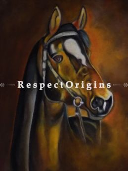 Handpainted Art Horse Oil On Canvas 24In X 32In at RespectOrigins.com