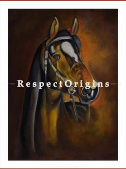 Handpainted Art Horse Oil On Canvas 24In X 32In at RespectOrigins.com