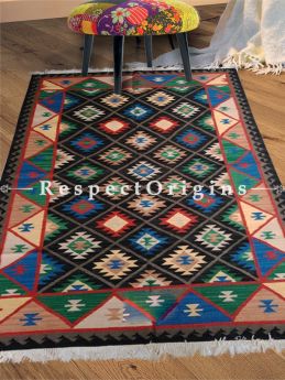Multi-Color Hand-knitted Carpets ; 5*8 Ft; RespectOrigins.com