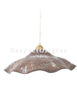 Buy Copper Embossed Patina Pendent Waxy Hanging Lights; 4.5 Inches Height, 10 Inches Width  at RespectOrigins.com