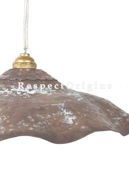 Buy Copper Embossed Patina Pendent Waxy Hanging Lights; 4.5 Inches Height, 10 Inches Width  at RespectOrigins.com