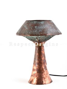 Buy Copper Embossed Table Lamp; 13 Inches Height, 10 Inches Width,Shade  Not Included  at RespectOrigins.com