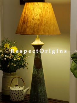 Buy Copper Embossed Earthy Green Patina Table Lamp; 24 Inches Height,7 Inches Width,  at RespectOrigins.com