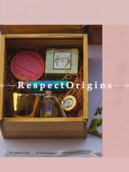 Gift Box; Handmade Soap,Bath Salt,Brass Tea Light,Body Oil & Lip Balm; RespectOrigins.com