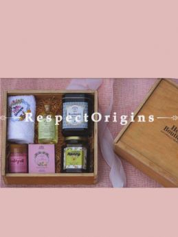 Gift Box; Handmade Soap,Body Oil, Bath Salt,Exotic Tea, Flavored Honey & Face Towel; RespectOrigins.com